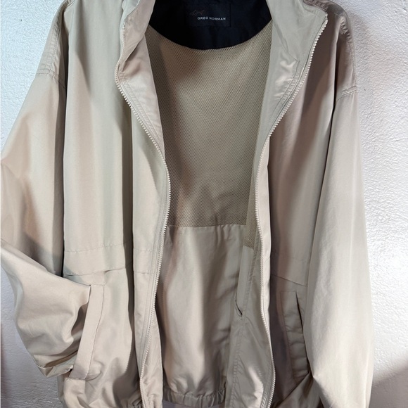 Greg Norman Collection Light Tan Golf Jacket-Large- Great...